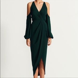 Shona Joy cold shoulder midi dress